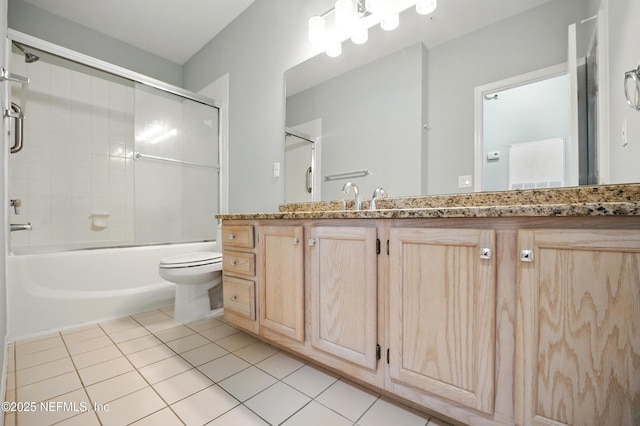 140 Veracruz Dr Unit 635, Ponte Vedra Beach, FL 32082 - full bath with vanity, shower / bath combination with glass door, toilet, and tile patterned floors