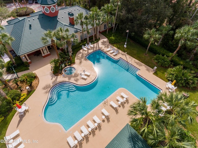 140 Veracruz Dr Unit 635, Ponte Vedra Beach, FL 32082 - community pool with a patio area and a hot tub