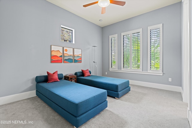 295 Sophia Ter, Saint Augustine, FL 32095 - bedroom with carpet floors, baseboards, and ceiling fan