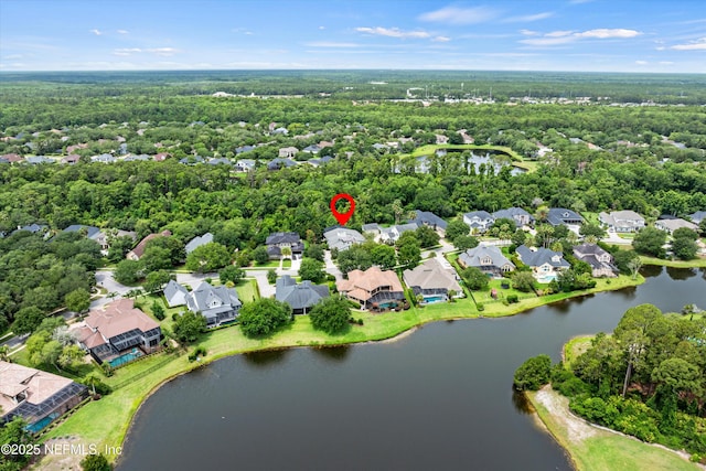 295 Sophia Ter, Saint Augustine, FL 32095 - aerial view of property and surrounding area featuring nearby suburban area, a large body of water, and a forest