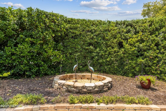 14 Marsh Hollow Rd, Ponte Vedra, FL 32081 - view of yard with an outdoor fire pit