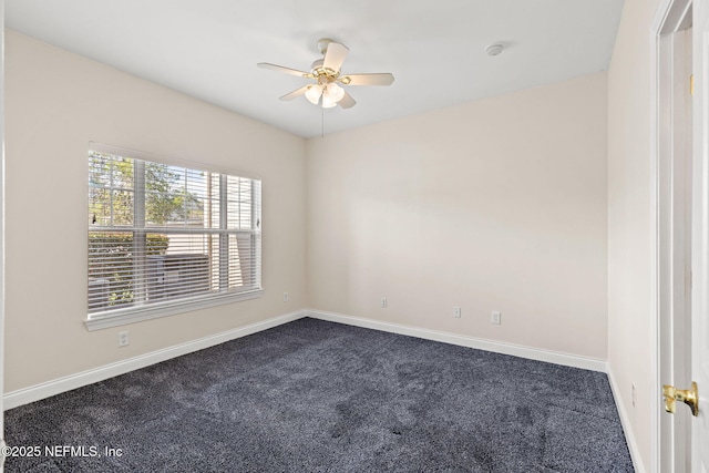 225 Presidents Cup Way Unit 105, Saint Augustine, FL 32092 - unfurnished room with dark colored carpet, a ceiling fan, and baseboards