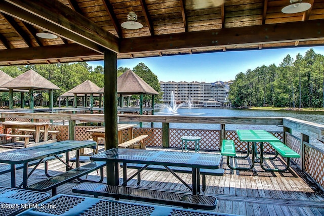 13674 Wm Davis Pkwy, Jacksonville, FL 32224 - deck featuring a gazebo and a water view