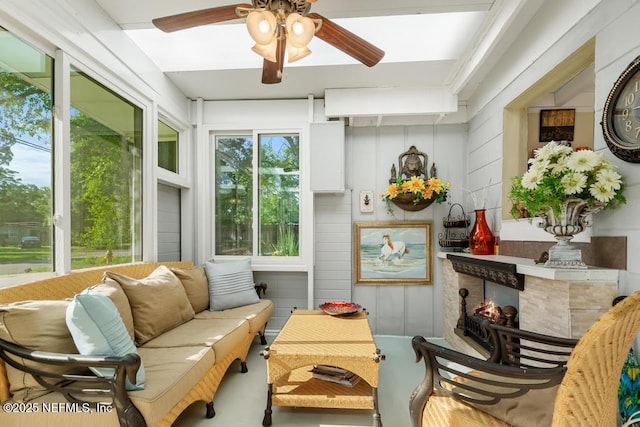 1810 Griflet Rd, Jacksonville, FL 32211 - sunroom / solarium with ceiling fan and an outdoor hangout area