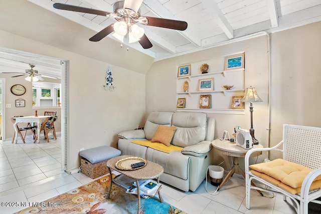 1810 Griflet Rd, Jacksonville, FL 32211 - living area featuring ceiling fan and light tile patterned floors