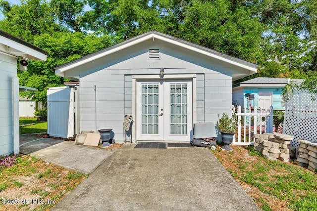 1810 Griflet Rd, Jacksonville, FL 32211 - view of outdoor structure featuring french doors