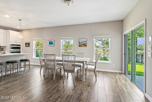 436 Marsh Cove Dr, Ponte Vedra Beach, FL 32082 - dining area with wood finished floors, plenty of natural light, and a textured ceiling