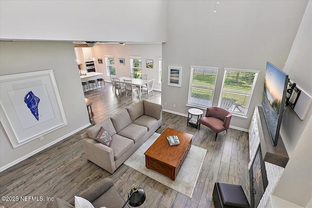 436 Marsh Cove Dr, Ponte Vedra Beach, FL 32082 - living area featuring wood finished floors and a high ceiling