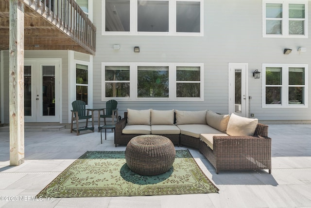 143 Istoria Dr, Saint Augustine, FL 32095 - view of patio featuring french doors and outdoor lounge area