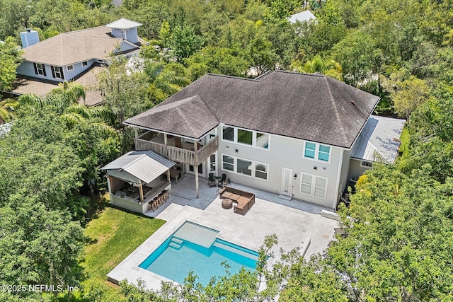 143 Istoria Dr, Saint Augustine, FL 32095 - view from above of property with a pool area