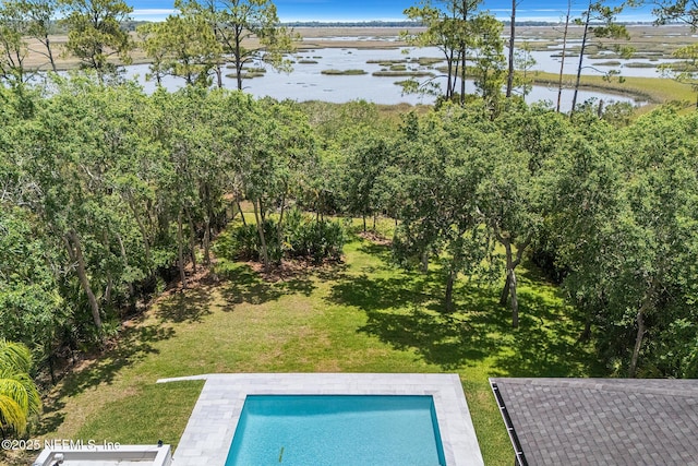143 Istoria Dr, Saint Augustine, FL 32095 - swimming pool featuring a water view and a yard