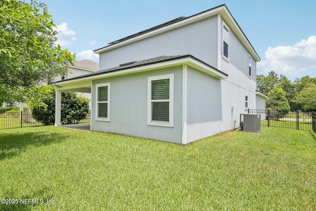 451 Sawmill Landing Dr, Saint Augustine, FL 32086 - view of property exterior with stucco siding and central AC unit