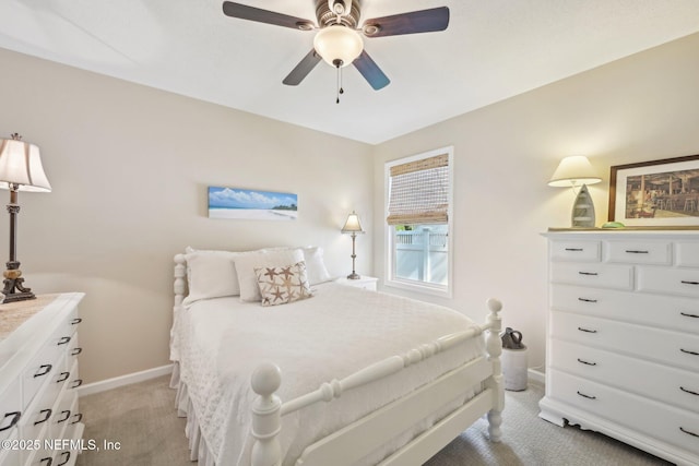 105 Solano Woods Dr, Ponte Vedra Beach, FL 32082 - bedroom featuring light colored carpet, baseboards, and ceiling fan