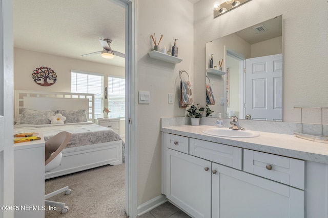 113 Red House Cir, Saint Augustine, FL 32084 - ensuite bathroom with vanity and a ceiling fan
