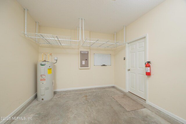 246 Moultrie Village Ln, Saint Augustine, FL 32086 - laundry room with electric water heater, electric panel, and baseboards
