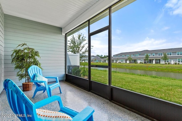 217 Silver Myrtle Ct, Saint Augustine, FL 32092 - sunroom / solarium with a residential view and a water view
