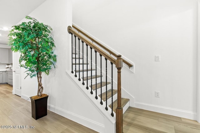 217 Silver Myrtle Ct, Saint Augustine, FL 32092 - staircase featuring wood finished floors and baseboards