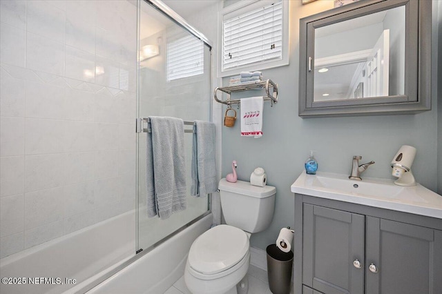 2943 S Ponte Vedra Blvd, Ponte Vedra Beach, FL 32082 - bathroom featuring vanity, toilet, and bath / shower combo with glass door