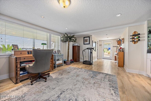 2943 S Ponte Vedra Blvd, Ponte Vedra Beach, FL 32082 - office space with a textured ceiling, wood finished floors, baseboards, and plenty of natural light
