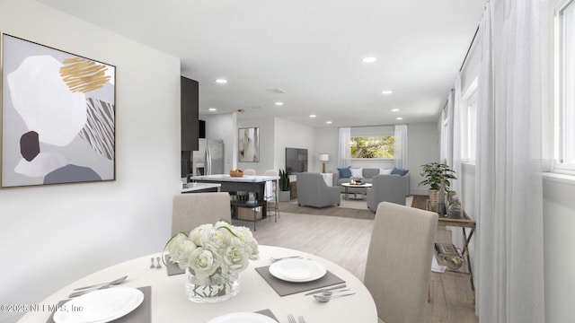 9430 Norfolk Blvd, Jacksonville, FL 32208 - dining space with light wood-type flooring and recessed lighting