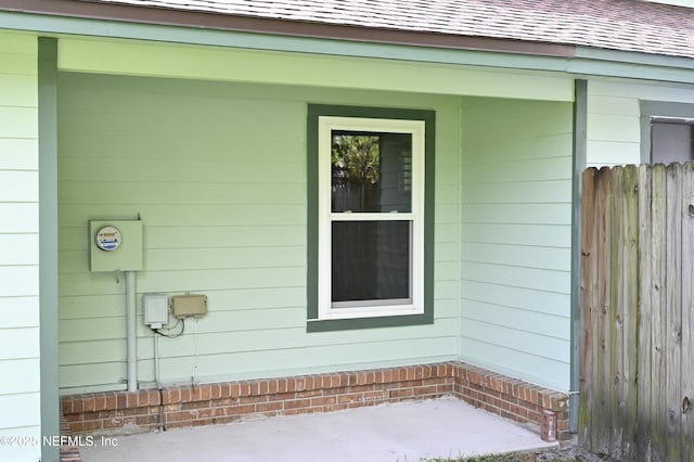 426 Harvest Bend Dr, Fleming Island, FL 32003 - doorway to property with roof with shingles