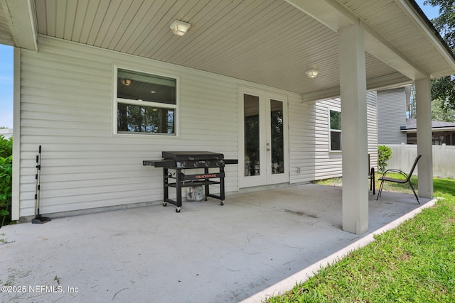 1090 Wetland Ridge Cir, Middleburg, FL 32068 - view of patio with french doors and area for grilling