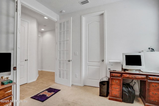 1090 Wetland Ridge Cir, Middleburg, FL 32068 - office with light tile patterned floors and recessed lighting