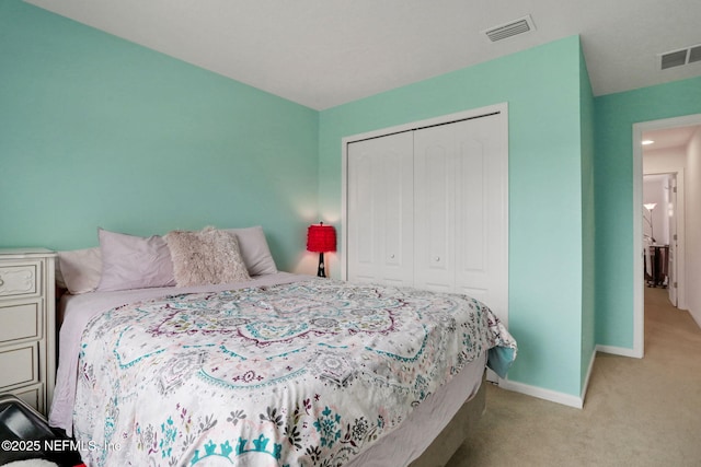 1090 Wetland Ridge Cir, Middleburg, FL 32068 - bedroom with a closet, light carpet, and baseboards