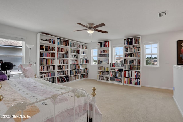1090 Wetland Ridge Cir, Middleburg, FL 32068 - bedroom featuring carpet flooring, baseboards, and a ceiling fan