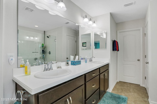 1090 Wetland Ridge Cir, Middleburg, FL 32068 - full bathroom featuring a shower stall and double vanity