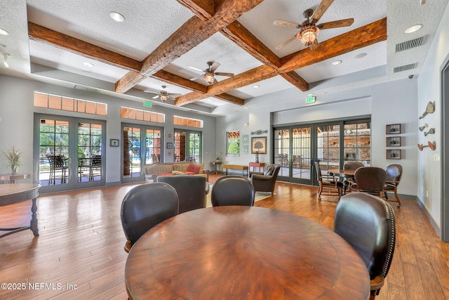 1090 Wetland Ridge Cir, Middleburg, FL 32068 - community lobby with coffered ceiling, beam ceiling, and a textured ceiling