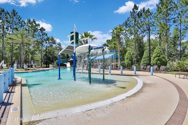 1090 Wetland Ridge Cir, Middleburg, FL 32068 - view of swimming pool with view of wooded area
