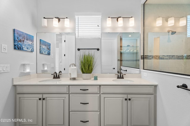 220 Hoptree Pl, Saint Johns, FL 32259 - full bath with double vanity and a tile shower