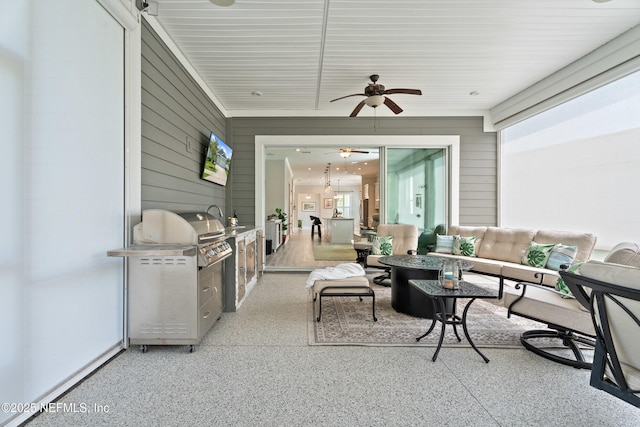 220 Hoptree Pl, Saint Johns, FL 32259 - view of patio with outdoor lounge area and ceiling fan