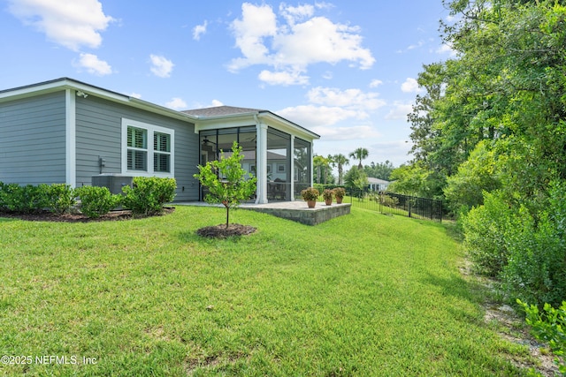 220 Hoptree Pl, Saint Johns, FL 32259 - view of yard with a sunroom and central air condition unit