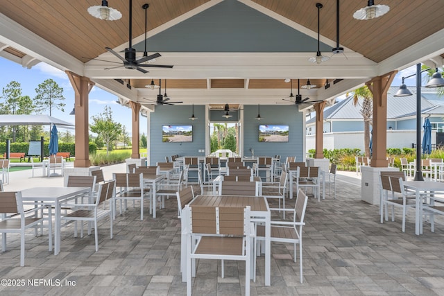 220 Hoptree Pl, Saint Johns, FL 32259 - view of patio / terrace with outdoor dining area and a ceiling fan
