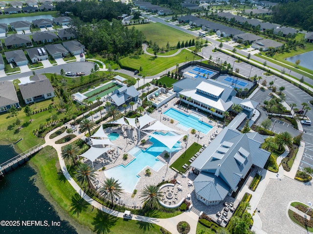 220 Hoptree Pl, Saint Johns, FL 32259 - aerial view of a pool area and a nearby body of water