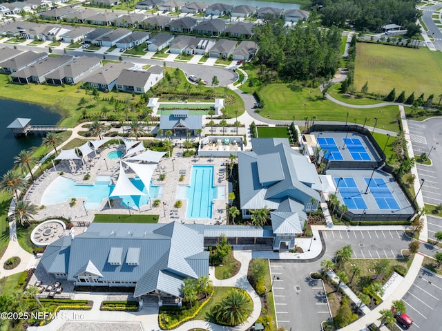 220 Hoptree Pl, Saint Johns, FL 32259 - bird's eye view of a pool area and a nearby body of water