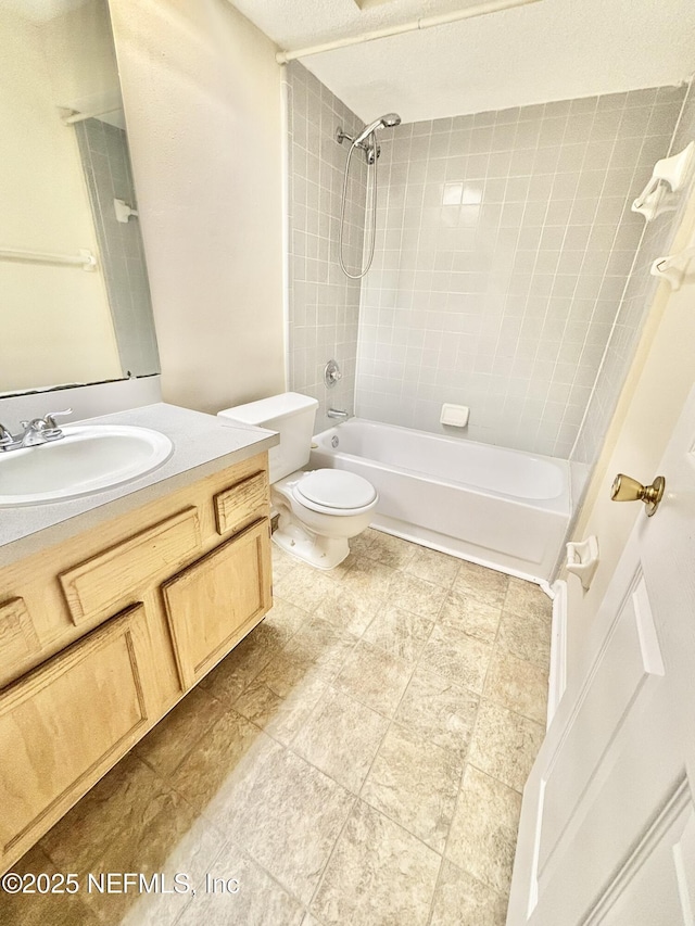 3951 Hunters Lake Cir W, Jacksonville, FL 32210 - bathroom featuring shower / washtub combination, vanity, and toilet