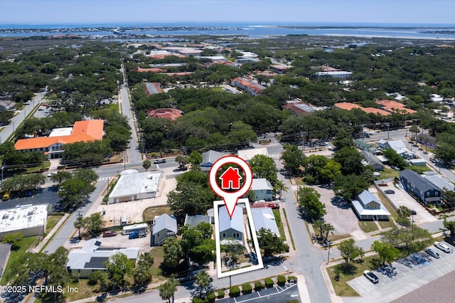 27 Grant St, Saint Augustine, FL 32084 - aerial view of property and surrounding area with a nearby body of water