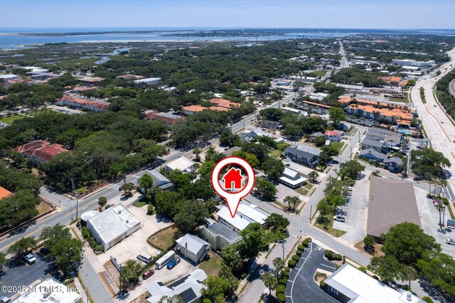 27 Grant St, Saint Augustine, FL 32084 - aerial view of property's location with a nearby body of water