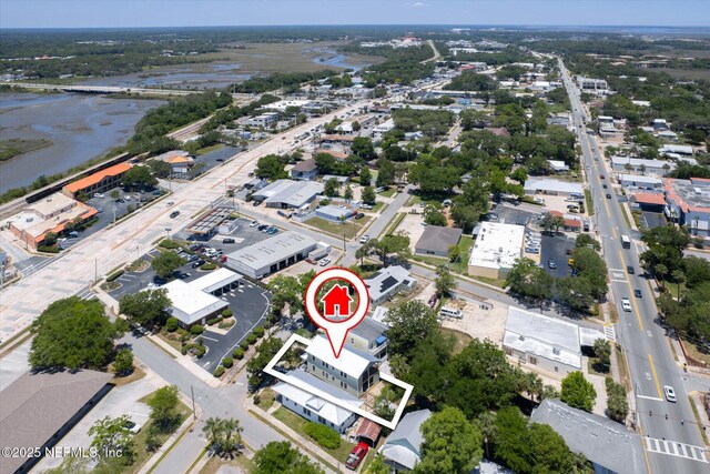 27 Grant St, Saint Augustine, FL 32084 - aerial overview of property's location with a nearby body of water