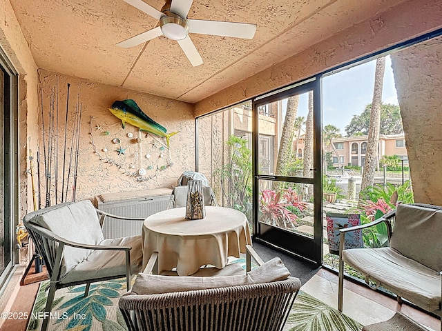 5375 Ortega Farms Blvd Unit 1011, Jacksonville, FL 32210 - sunroom / solarium featuring ceiling fan