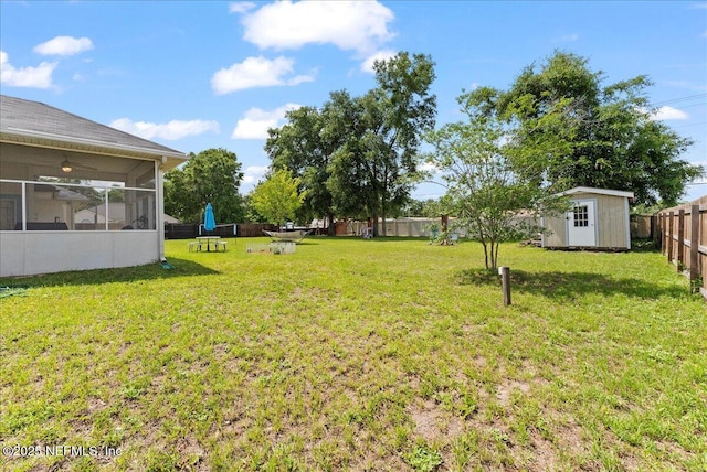 3910 Selig Ct, Middleburg, FL 32068 - view of yard with a sunroom and ceiling fan
