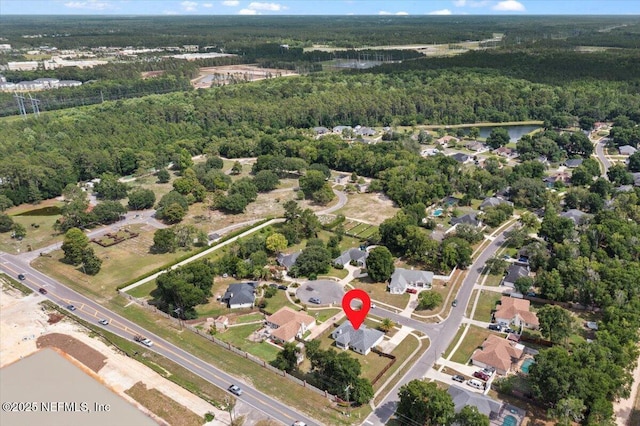 3910 Selig Ct, Middleburg, FL 32068 - aerial view of property and surrounding area with a heavily wooded area