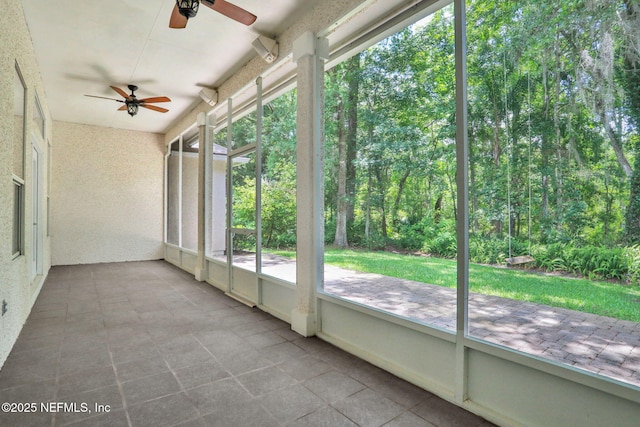 880 Buckeye Ln W, Saint Johns, FL 32259 - unfurnished sunroom featuring ceiling fan