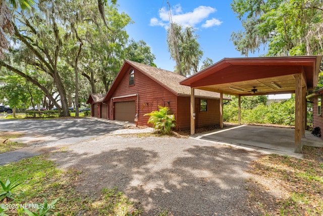 156 County Road 13, Saint Augustine, FL 32092 - view of home's exterior with ceiling fan and driveway