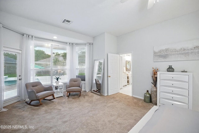 828 Lotus Ln N, Saint Johns, FL 32259 - living area with carpet flooring and a ceiling fan