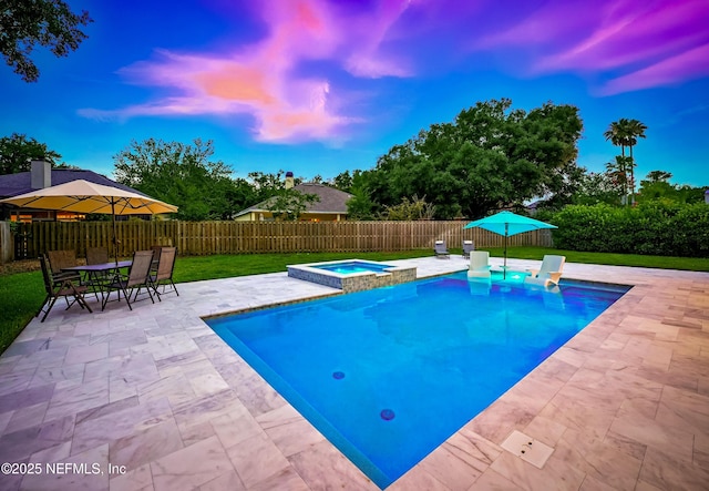 828 Lotus Ln N, Saint Johns, FL 32259 - view of pool featuring a patio area and a pool with connected hot tub