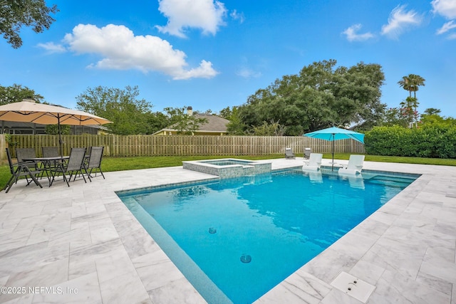 828 Lotus Ln N, Saint Johns, FL 32259 - view of swimming pool featuring a patio and a pool with connected hot tub